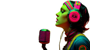 Cool Girl Singing Vinyl Car Decal Sticker – Waterproof & UV-Resistant 