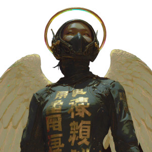 Futuristic Seraph Vinyl Car Decal Sticker – Waterproof & UV-Resistant 