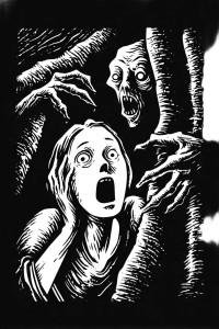 Terrified Woman Scream Vinyl Car Decal Sticker – Waterproof & UV-Resistant Terrified Woman Scream Vinyl Car Decal Sticker – Waterproof & UV-Resistant