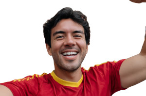 Excited Soccer Fan V2 Vinyl Car Decal Sticker – Waterproof & UV-Resistant 