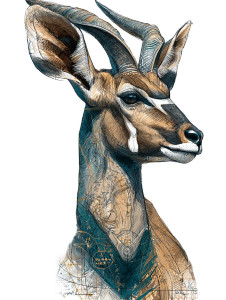 Geometric Savane Animal Vinyl Car Decal Sticker – Waterproof & UV-Resistant 