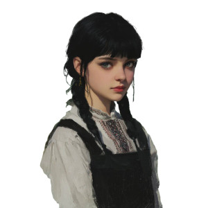 Slavic Girl Art Vinyl Car Decal Sticker – Waterproof & UV-Resistant 