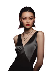 Elegant Model Portrait V12 Vinyl Car Decal Sticker – Waterproof & UV-Resistant 