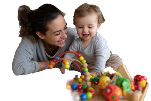 Happy Mother Playing Vinyl Car Decal Sticker – Waterproof & UV-Resistant 