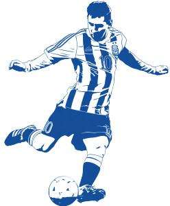 Messi Kicking Ball Vinyl Car Decal Sticker – Waterproof & UV-Resistant 