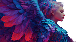 Winged Fantasy Woman Vinyl Car Decal Sticker – Waterproof & UV-Resistant 