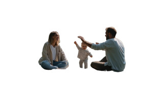 Happy Young Family V2 Vinyl Car Decal Sticker – Waterproof & UV-Resistant 