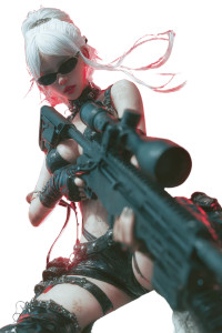 Anime Sniper Girl V2 Vinyl Car Decal Sticker – Waterproof & UV-Resistant 