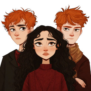 Hermione With Weasley Twins Vinyl Car Decal Sticker – Waterproof & UV-Resistant Hermione With Weasley Twins Vinyl Car Decal Sticker – Waterproof & UV-Resistant
