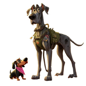 Military Great Dane Vinyl Car Decal Sticker – Waterproof & UV-Resistant 