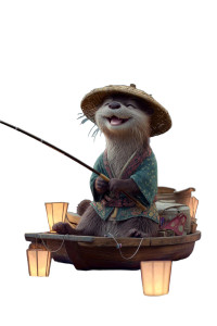 Joyful Otter Fisherman Vinyl Car Decal Sticker – Waterproof & UV-Resistant Joyful Otter Fisherman Vinyl Car Decal Sticker – Waterproof & UV-Resistant