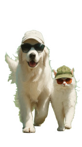 Dog And Cat Duo V2 Vinyl Car Decal Sticker – Waterproof & UV-Resistant 