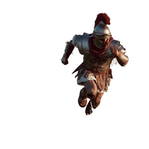 Roman Soldier Running Vinyl Car Decal Sticker – Waterproof & UV-Resistant 