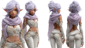 Fantasy Elf Girl V3 Vinyl Car Decal Sticker – Waterproof & UV-Resistant 