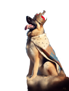 Royal German Shepherd Vinyl Car Decal Sticker – Waterproof & UV-Resistant 