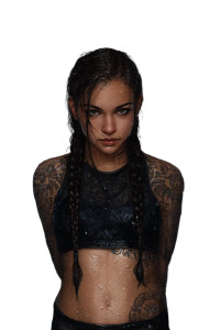 Tattooed Woman Portrait V5 Vinyl Car Decal Sticker – Waterproof & UV-Resistant 