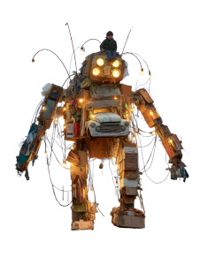 Alien Robot Butterfly Vinyl Car Decal Sticker – Waterproof & UV-Resistant 