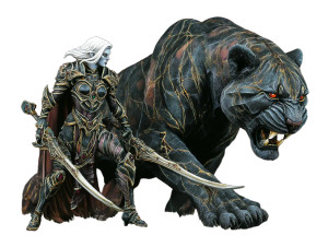 Onyx Panther & Drow Vinyl Car Decal Sticker – Waterproof & UV-Resistant 