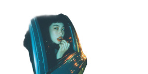 Thai Woman Applying Lipstick Vinyl Car Decal Sticker – Waterproof & UV-Resistant 