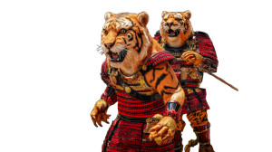 Samurai Tiger Parade Vinyl Car Decal Sticker – Waterproof & UV-Resistant 