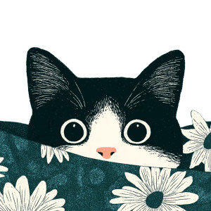 Cartoon Cat Peeking V3 Vinyl Car Decal Sticker – Waterproof & UV-Resistant 