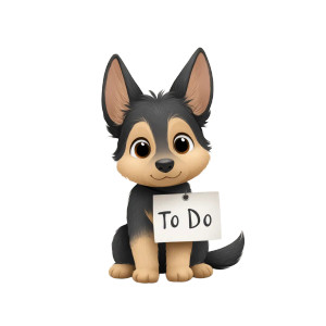 Cute Puppy Planner Vinyl Car Decal Sticker – Waterproof & UV-Resistant 