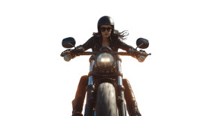 Fierce Biker Scene Vinyl Car Decal Sticker – Waterproof & UV-Resistant 