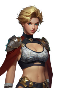 Glamorous Warrior Woman Vinyl Car Decal Sticker – Waterproof & UV-Resistant 