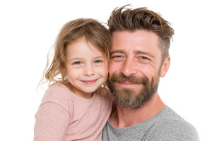 Smiling Father Daughter V2 Vinyl Car Decal Sticker – Waterproof & UV-Resistant 