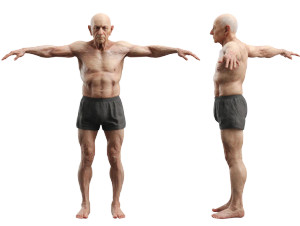 Elderly Man Model Vinyl Car Decal Sticker – Waterproof & UV-Resistant 