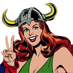 Viking Woman Smiling Vinyl Car Decal Sticker – Waterproof & UV-Resistant 