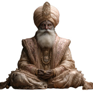 Royal Meditative Guru Vinyl Car Decal Sticker – Waterproof & UV-Resistant 