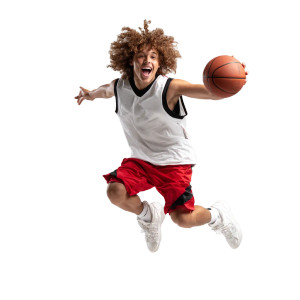 Jumping Basketball Teen Vinyl Car Decal Sticker – Waterproof & UV-Resistant 
