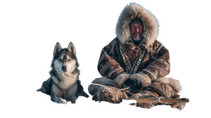 Eskimo And Sled Dog Vinyl Car Decal Sticker – Waterproof & UV-Resistant Eskimo And Sled Dog Vinyl Car Decal Sticker – Waterproof & UV-Resistant
