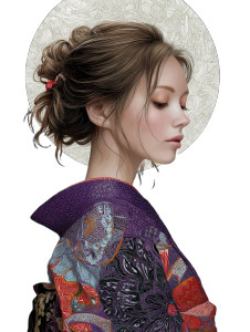 Cute Zentangle Kimono Vinyl Car Decal Sticker – Waterproof & UV-Resistant 