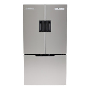 Norcold Dual Compartment 3 Door Refrigerator With Freezer | 15 Cubic Foot | Stainless Steel French Doors | Ice Maker | LED Controls | Night Mode | Adjustable Shelving Norcold Dual Compartment 3 Door Refrigerator With Freezer | 15 Cubic Foot | Stainless Steel French Doors | Ice Maker | LED Controls | Night Mode | Adjustable Shelving