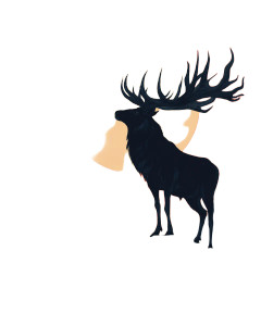 Majestic Elk Silhouette Vinyl Car Decal Sticker – Waterproof & UV-Resistant 