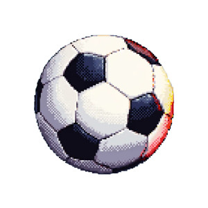 Pixel Soccer Ball Vinyl Car Decal Sticker – Waterproof & UV-Resistant 