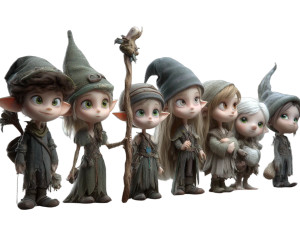 3D Elf Characters Vinyl Car Decal Sticker – Waterproof & UV-Resistant 