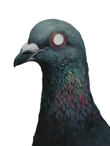 Demonic Pigeon Vinyl Car Decal Sticker – Waterproof & UV-Resistant 