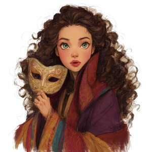 Venetian Mask Holder Vinyl Car Decal Sticker – Waterproof & UV-Resistant 