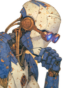 Battle Android Art Vinyl Car Decal Sticker – Waterproof & UV-Resistant 