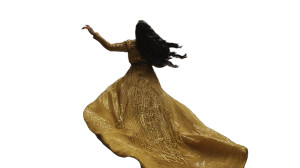 Golden Gown Descent Vinyl Car Decal Sticker – Waterproof & UV-Resistant 