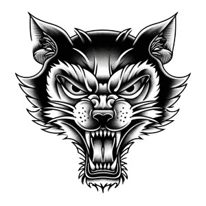 Angry Animal Tattoo Vinyl Car Decal Sticker – Waterproof & UV-Resistant 