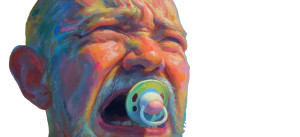 Crying Man Painting Vinyl Car Decal Sticker – Waterproof & UV-Resistant 