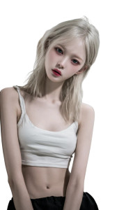 Porcelain Korean Girl Vinyl Car Decal Sticker – Waterproof & UV-Resistant 