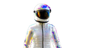 Rainbow Astronaut Woman Vinyl Car Decal Sticker – Waterproof & UV-Resistant 