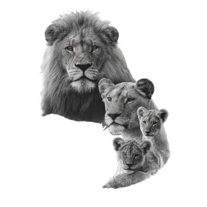 Lion Family Tattoo Vinyl Car Decal Sticker – Waterproof & UV-Resistant Lion Family Tattoo Vinyl Car Decal Sticker – Waterproof & UV-Resistant
