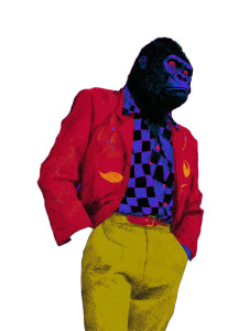 Fashionable Gorilla V2 Vinyl Car Decal Sticker – Waterproof & UV-Resistant 