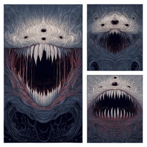 Abyssal Devourer Vinyl Car Decal Sticker – Waterproof & UV-Resistant 